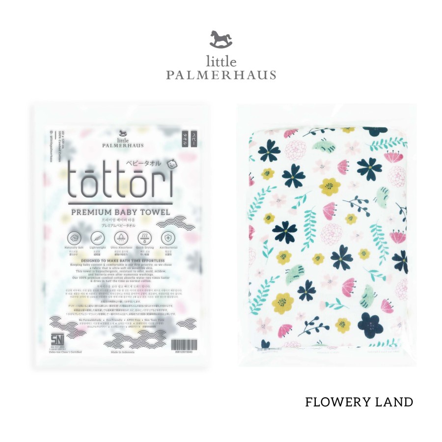 Little Palmerhaus Tottori Baby Towel (Handuk Bayi)-FLOWERY LAND