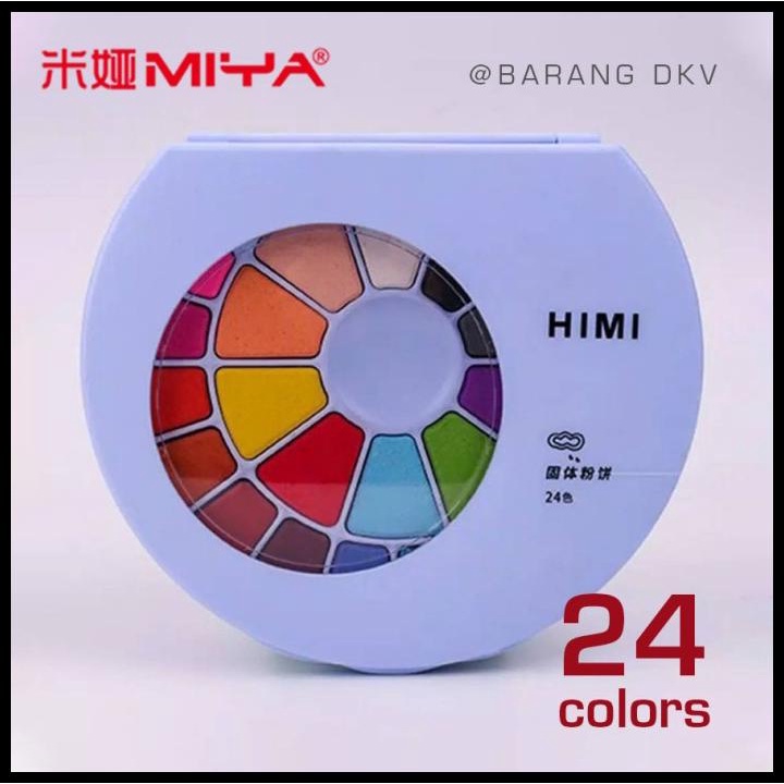 

Miya Himi Watercolor Solid 24 Colors Warna + Kuas