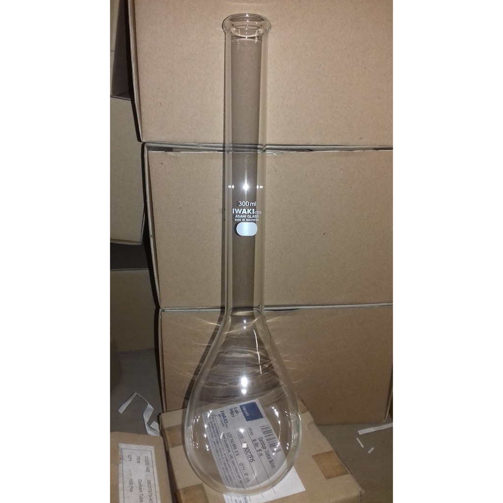 Kjeldahl Flask 300 ml IWAKI | Labu  Kejdal