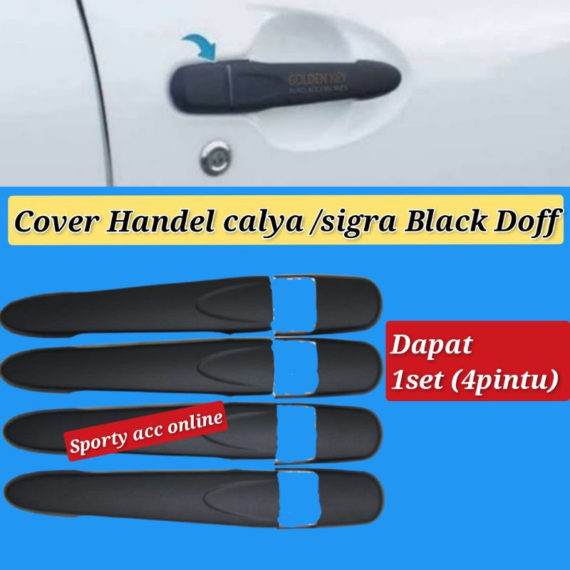 cover handel calya dan sigra Black doff