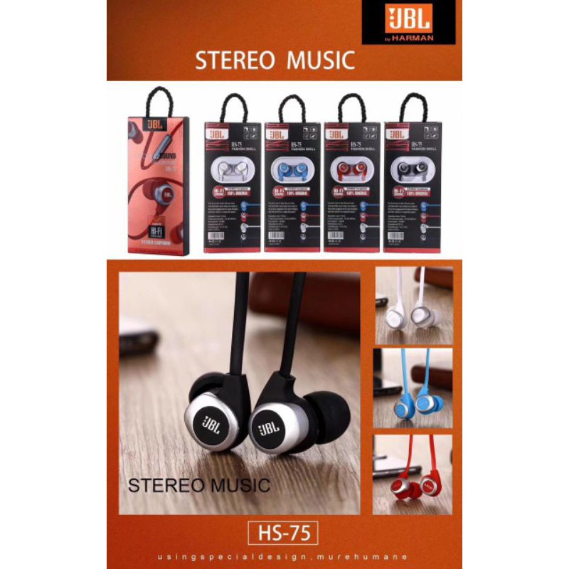 TERBARU EARPHONE JBL HS-75 STEREO SUPER BASS