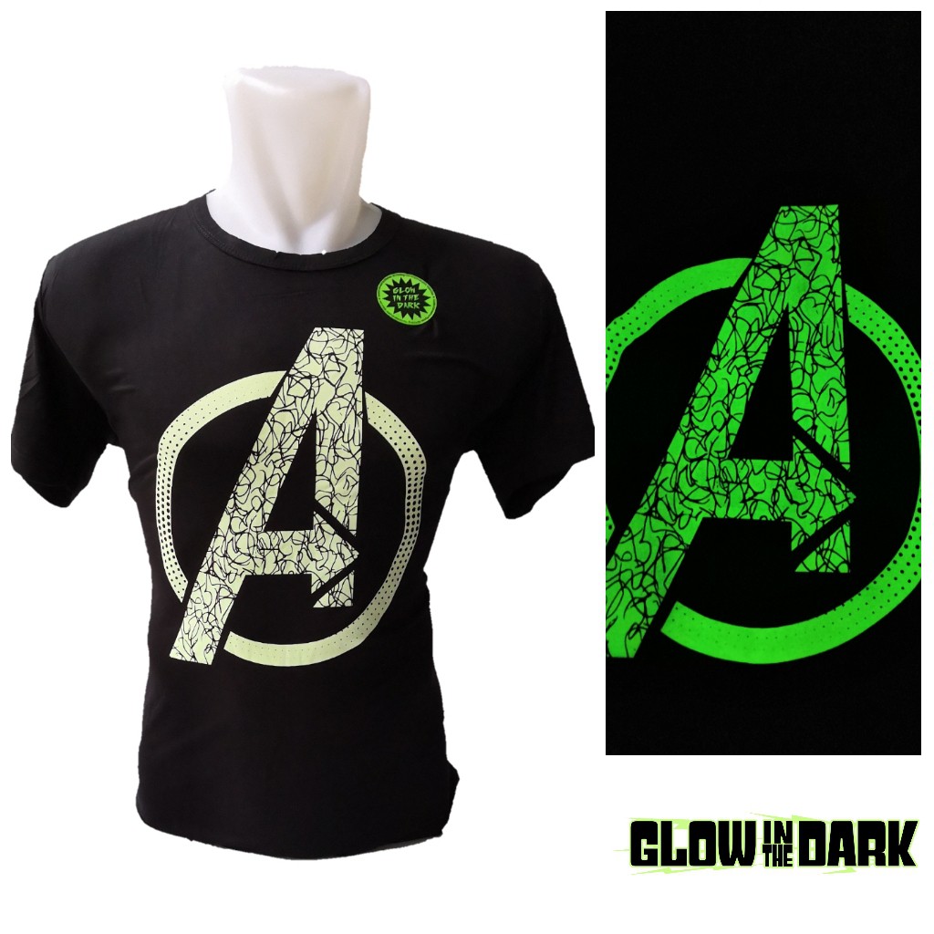 Kaos Baju Avengers Glow in the dark Superhero Tshirt Big Size Jumbo M-XXXL Import COD Avenger