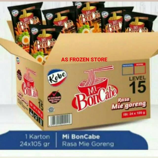

Mie BonCabe Level 15 105gr / Mie Bon Cabe / Mie BonCabe 1 dus 24pcs