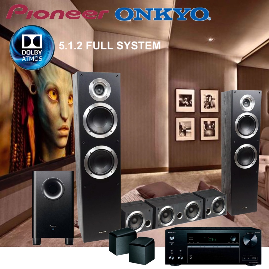 Paket Dolby Atmos 5.1.2 Home theatre full system Pioneer Onkyo