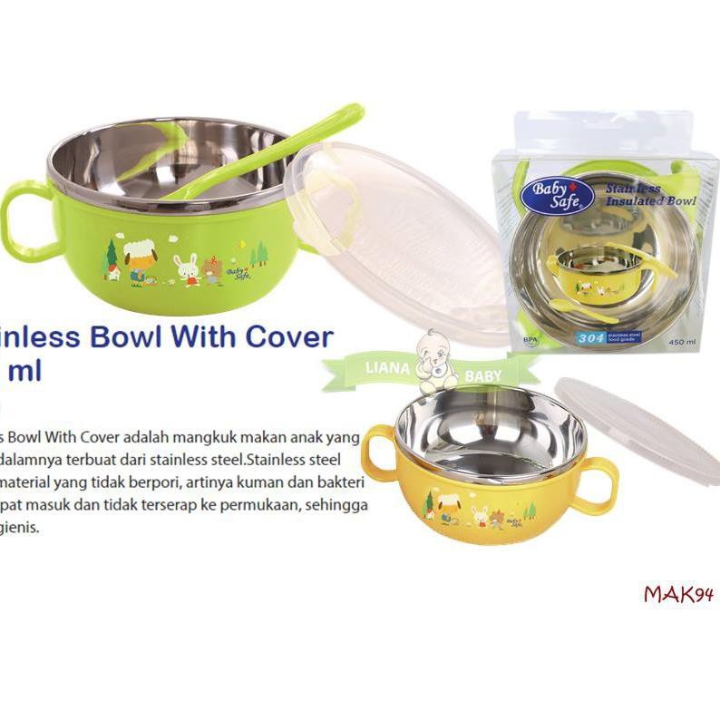 VMR 379 MAK94 MANGKOK BAYI BABY SAFE STAINLESS BOWL WITH VMR 379 MAK94 MANGKOK BAYI BABY SAFE STAINLESS BOWL WITH