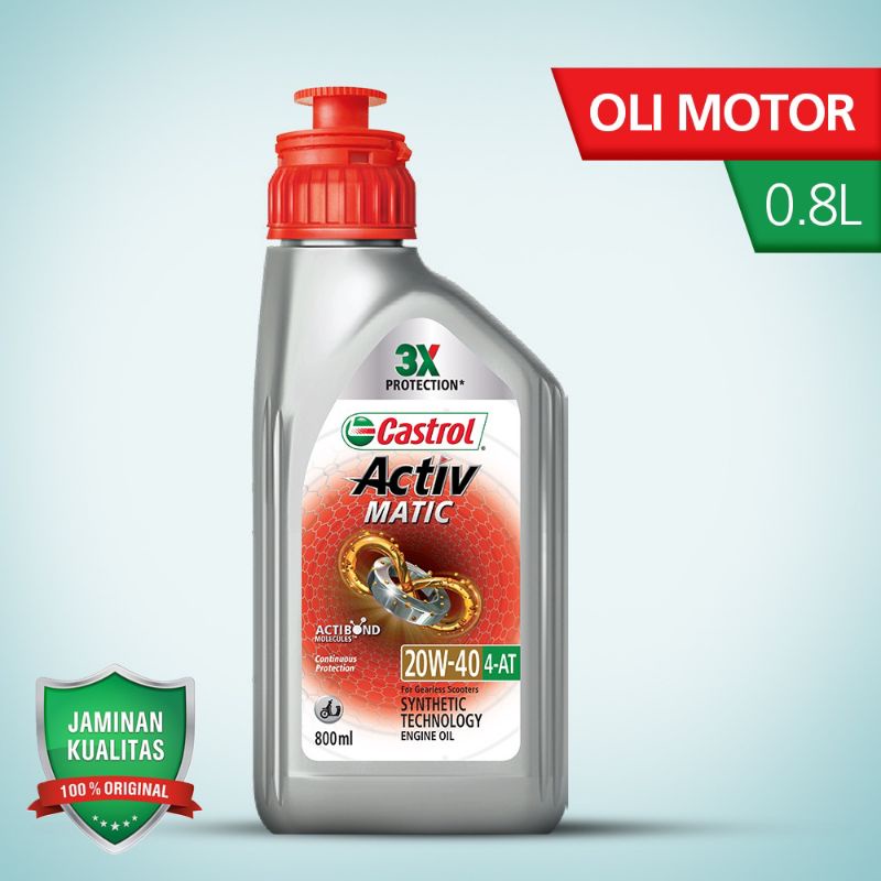 Castrol Activ Matic SAE 20W-40 800ml Original oli Motor Matic