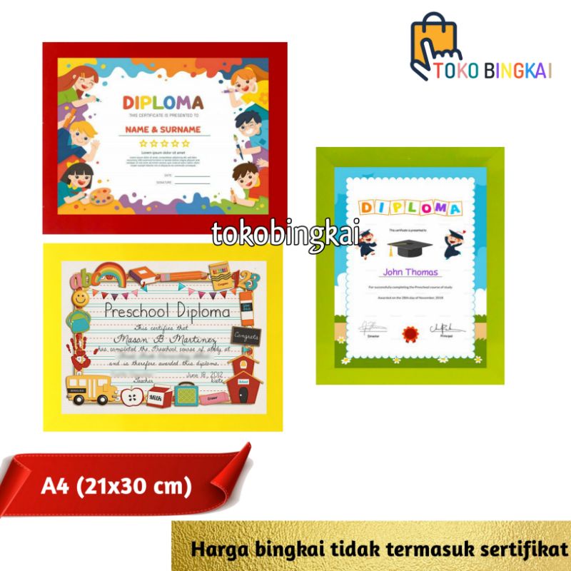 Bingkai Sertifikat A4 Bingkai Piagam A4 Bingkai Ijazah A4 Frame Foto A4 21x30 cm