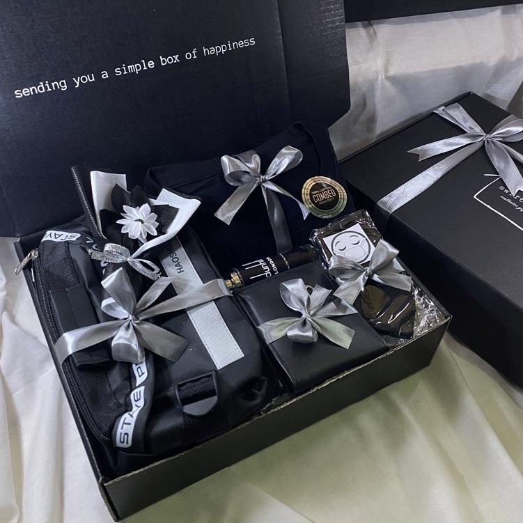 

[PROMO MG087] GIFT BOX COWO BLACK SERIES AESTHETIC HAMPERS PRIA KADO HADIAH FOR MEN (I) Ready
