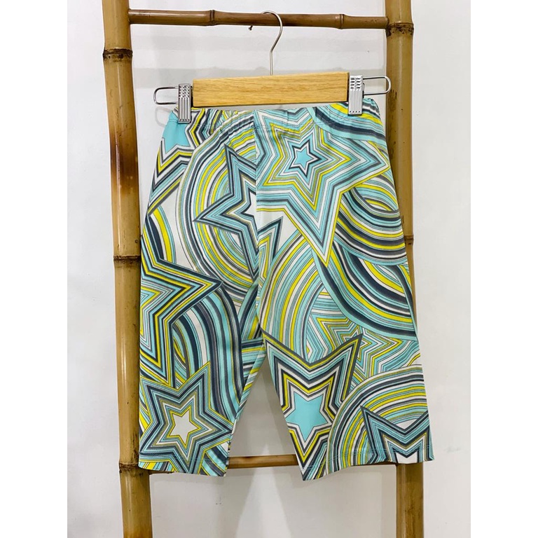 celana legging sport motif bintang