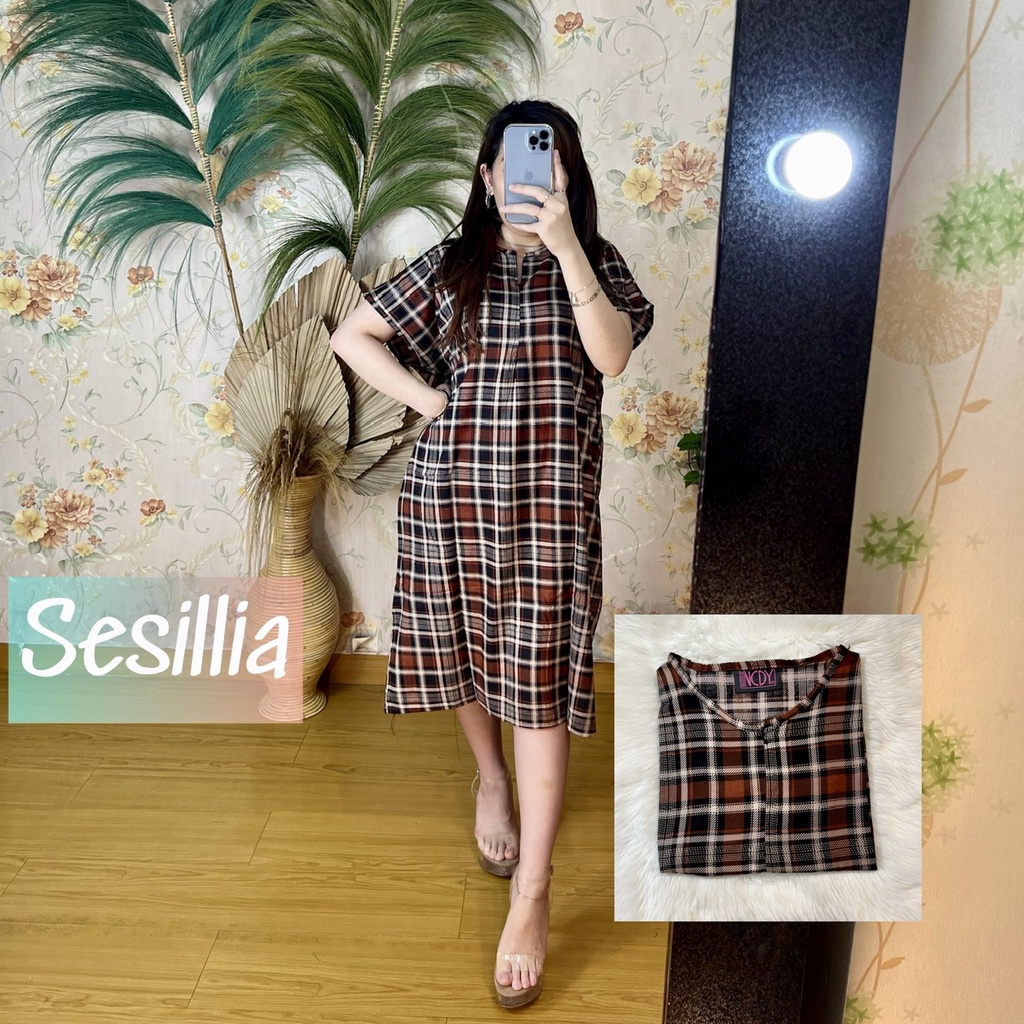 NCDY HOMEWEAR DASTER PENDEK SELUTUT RAYON PREMIUM LD 130cm BUSUI FRIENDLY KEKINIAN-Sesillia PENDEK