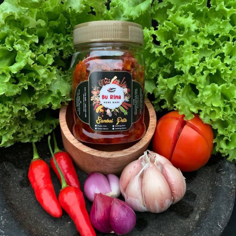 

Sambal Pete Bu Rina / Sambel Pete Vegetarian kemasan botol plastik