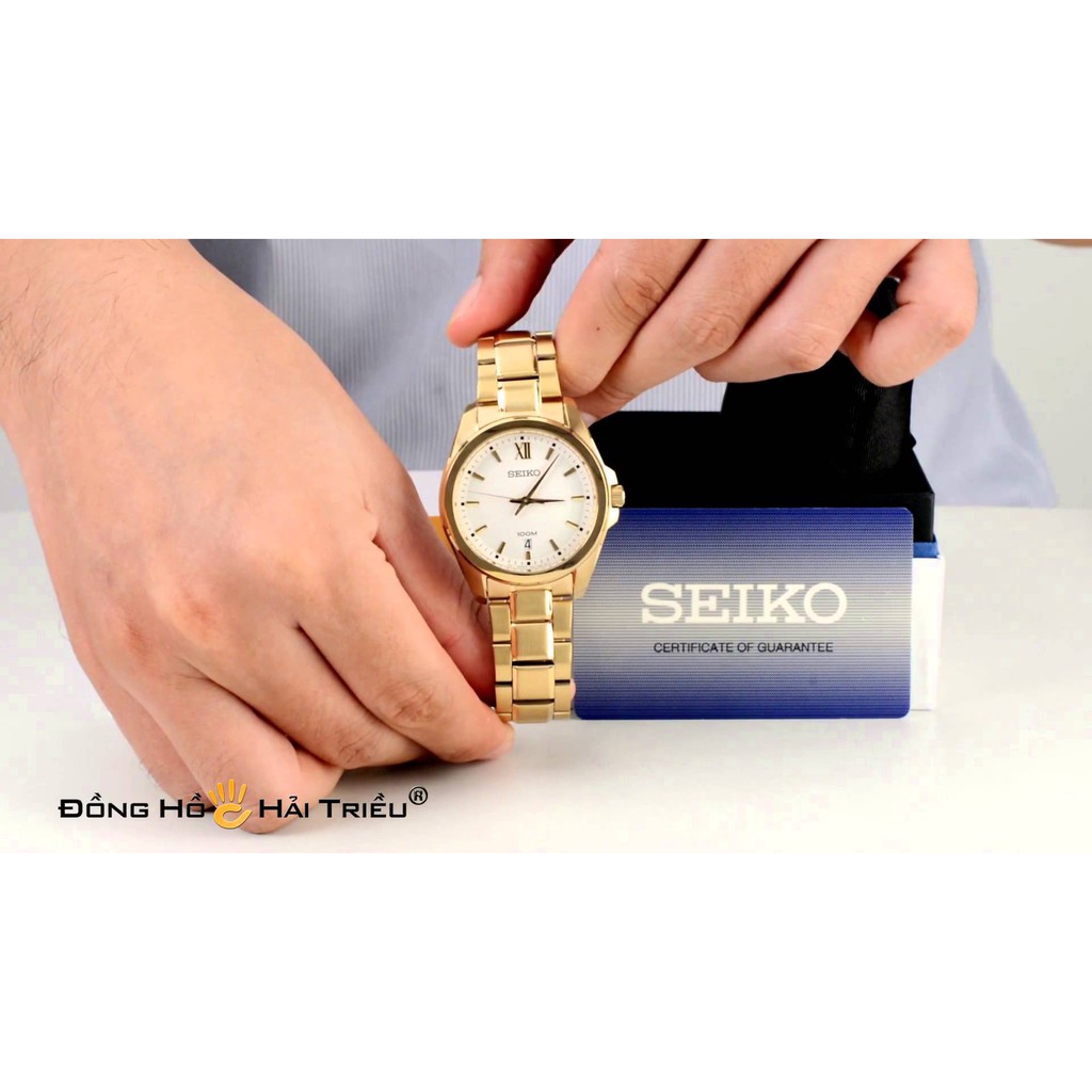 Seiko Mens SGEG64P1 Quartz Classic Gold Tone | Jam Pria SGEG64