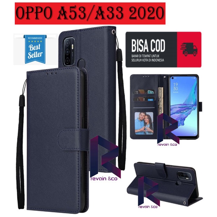 OPPO A53/A33 2020 CASING DOMPET FLIP WALLET LEATHER STANDING KULIT PREMIUM SARUNG BUKA TUTUP FLIP CASE OPPO A53 A33 2020