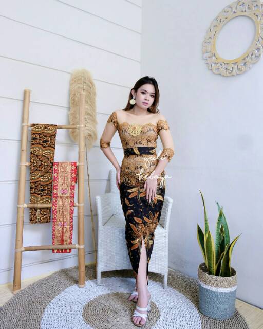 Set Kebaya Bali Sabrina Brokat Rangrang