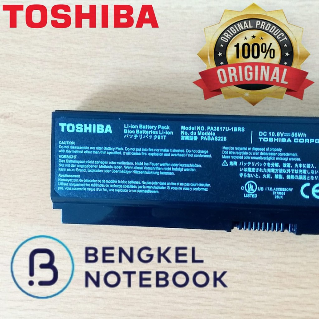 Baterai Toshiba L735 L730 NB510 P745 P745D P750 P750D P770 P770D PA3817  PA3816U-1BRS PA3817U-1BRS PA3819U ORIGINAL