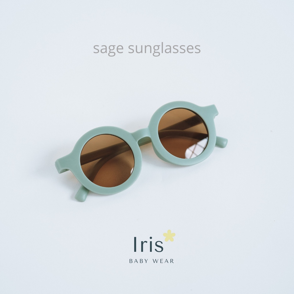 IRIS - KACAMATA ANAK PREMIUM ANTI UV BABYSUNGLASSES KACAMATA BAYI KACAMATA KUNING ABU HIJAU BIRU-Sage