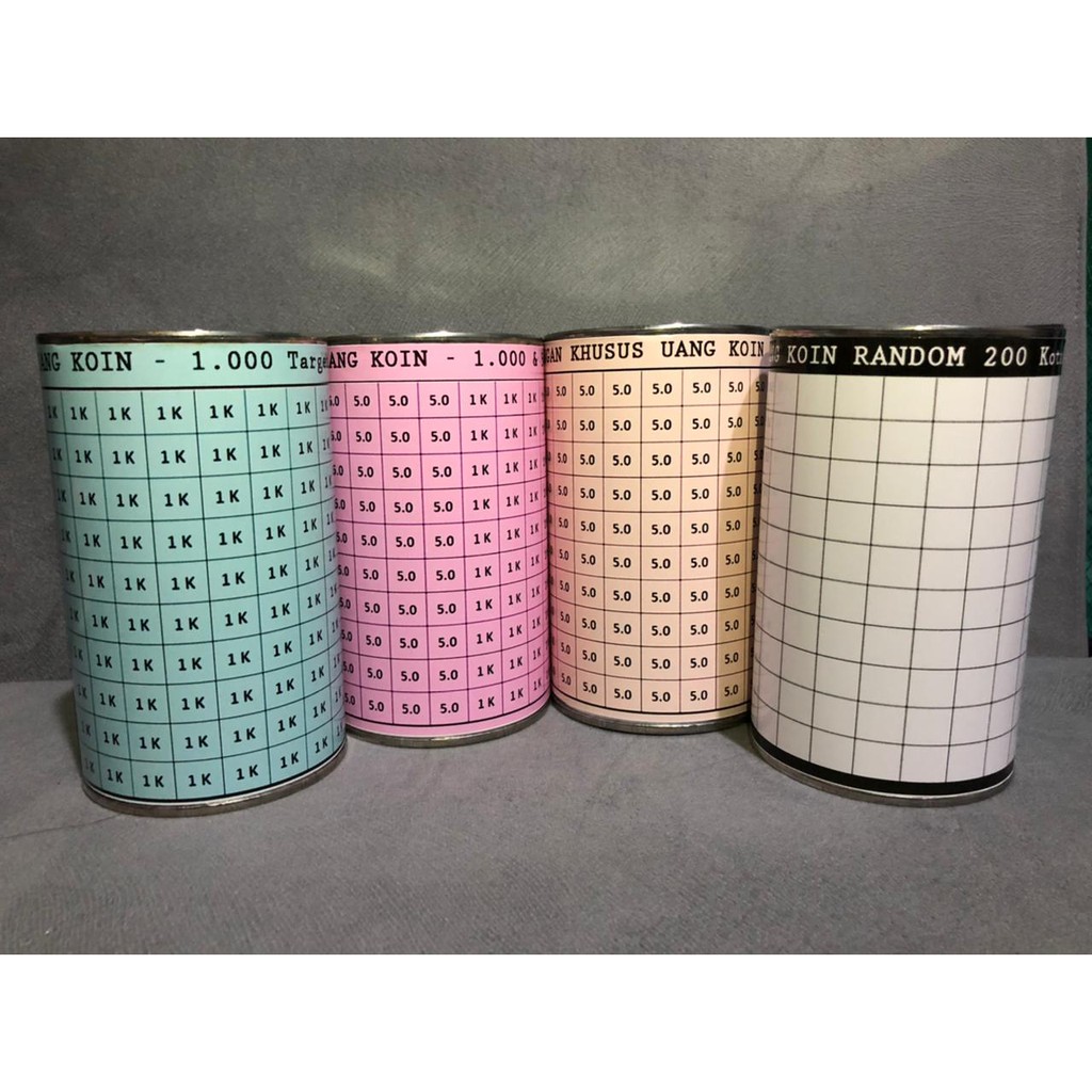 Celengan Target KHUSUS UANG KOIN / Celengan Kaleng Target Khusus Koin / Celengan Targer Viral Tiktok