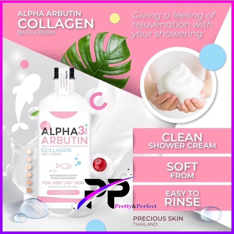 Precious Skin Alpha Arbutin 3 Plus Collagen Bath Cream