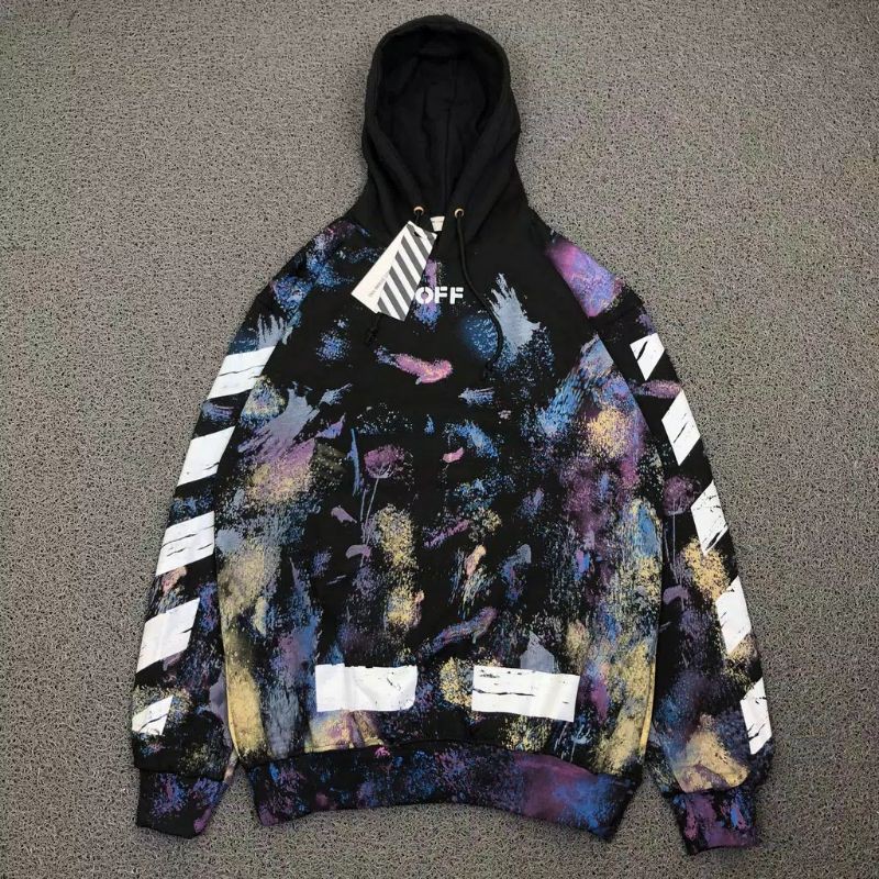 SWEATER HOODIE OFF WHITE GALAXY AUTHENTIC