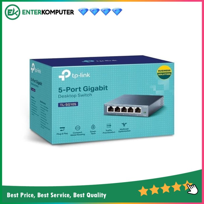 Networking TP - Link Switch 5 Port Gigabit 10/100/1000 - TL-SG105