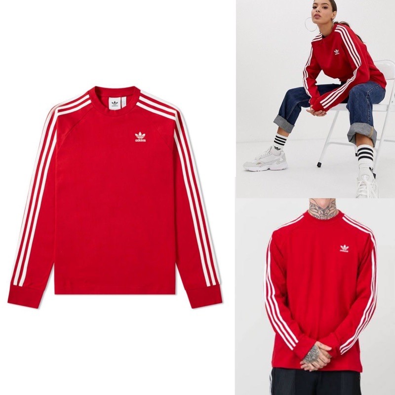 Kaos Adidas Lengan Panjang Ringer Retro California