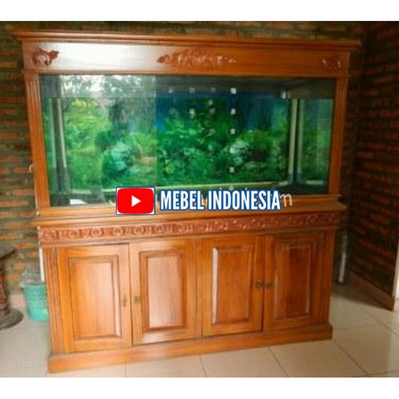 Aquarium mewah kayu jati Jepara