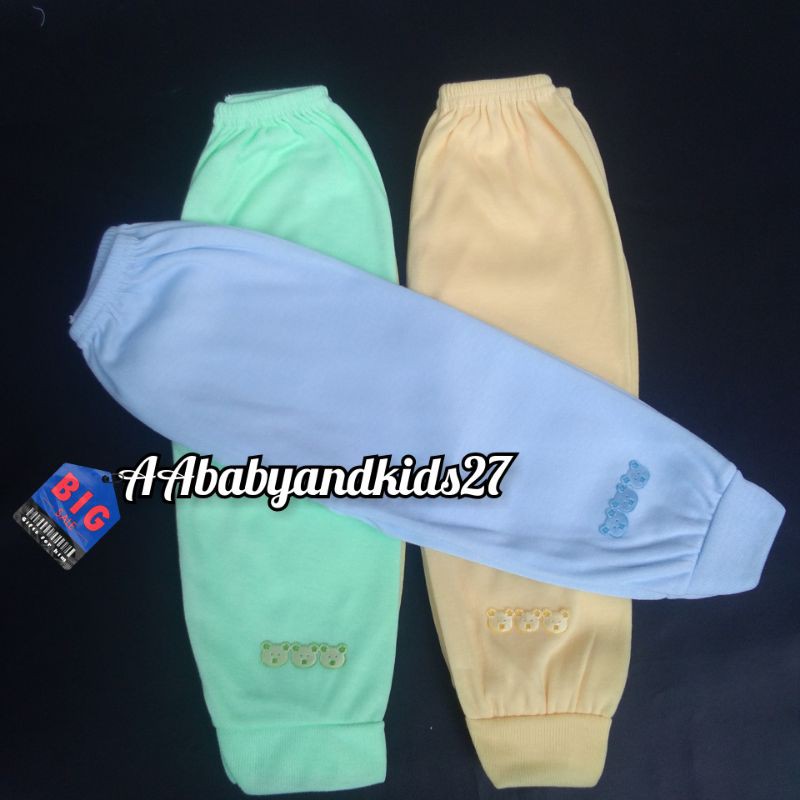 Dolphin 3PC Celana Panjang Bayi Polos Bahan Lembut Berkualitas Ukuran M L XL