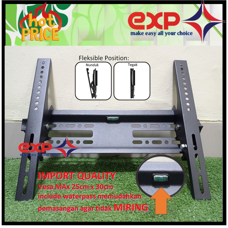 Bracket TV SONY 21&quot; s/d 40&quot; waterpass GARANSI 100% COCOK!!! IMPORT QUALITY