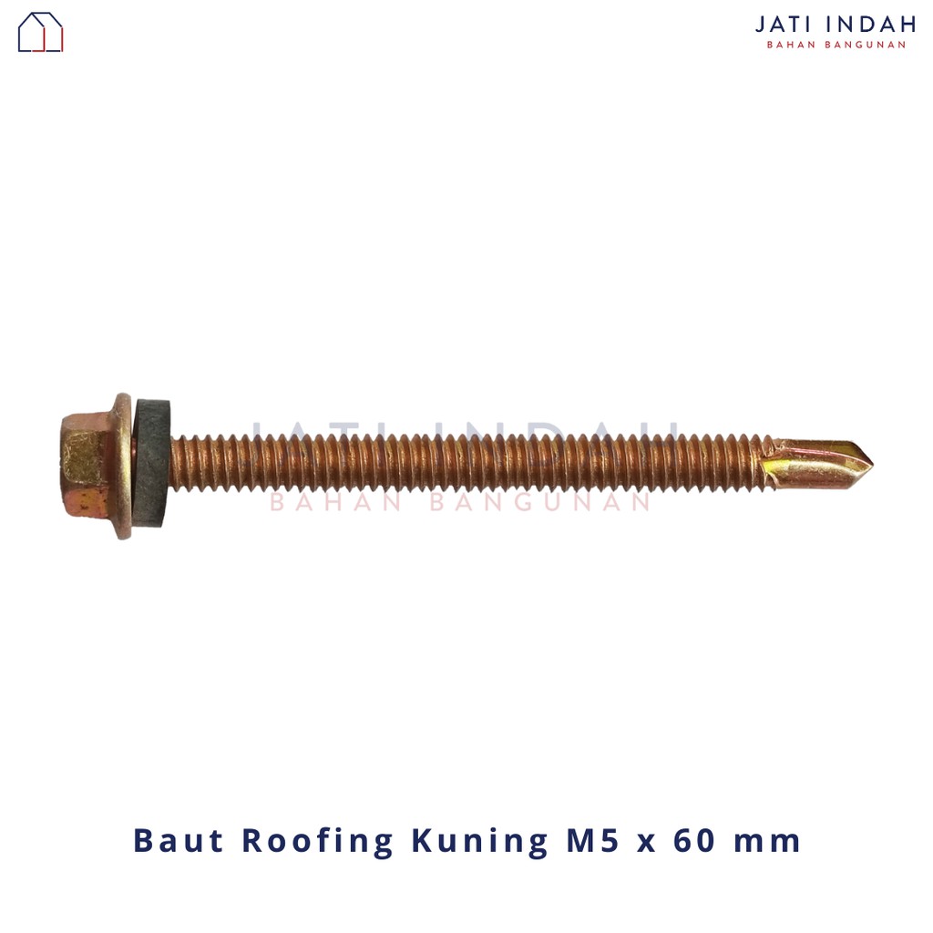 BAUT ROOFING 12 X 6 CM / SEKRUP / SKRUP BAJA RINGAN M5 X 60 MM / SDS