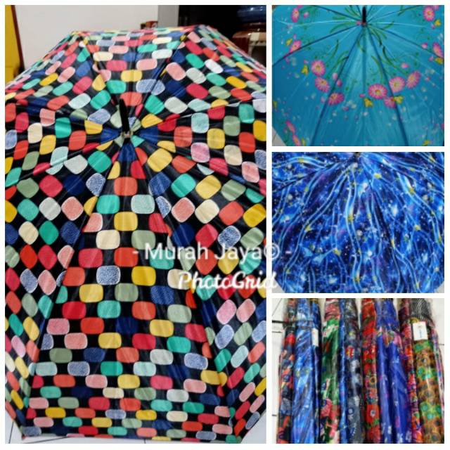 Best Seller Payung Jumbo Saten Aneka Motif Murah