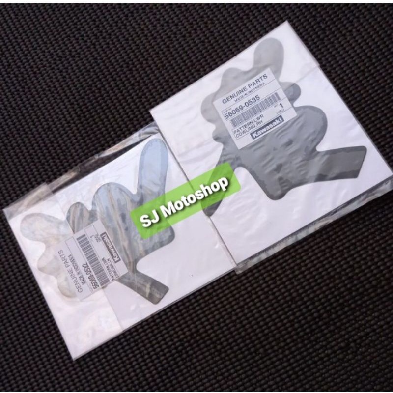 Stiker Sticker Kanji Fairing Bawah Ninja 150 RR Old SE 2010 - 2011 Original Kawasaki