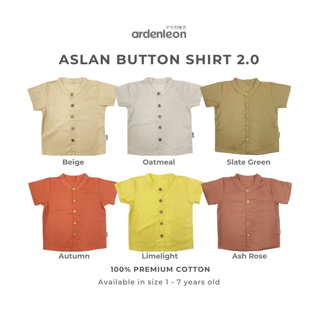 Ardenleon Boys Aslan Button Shirt Atasan Anak