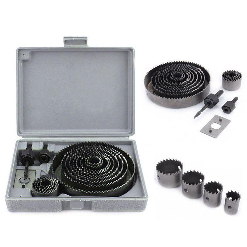 PROMO Holesaw Kit Hole Saw Kit Mata Bor Kayu Set 16pcs  Pelubang Kayu Kayu PIPA PARALON PVC GYPSUM ACRYLIC Hidroponik