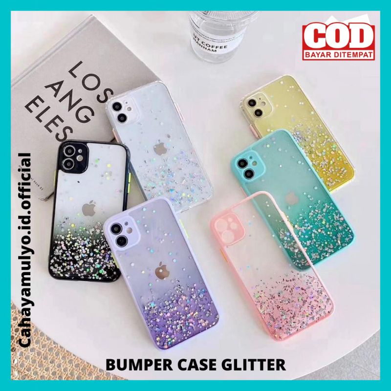 Case Casing Silikon fashion glitter pelindung kamera OPPO A15