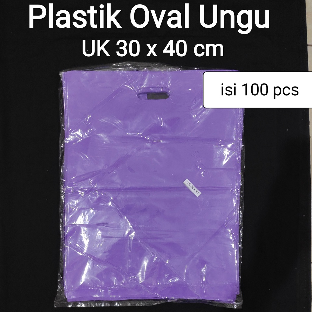 Hd oval polos uk 30x40 (isi 10 bks ) kantong plastik baju  hd  plong polos