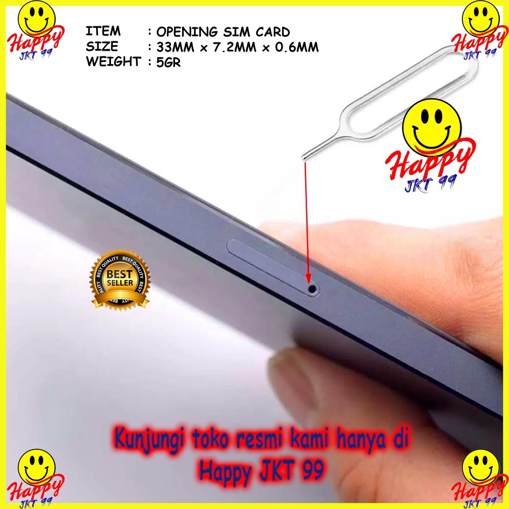 SIMCARD TRAY EJECTOR SIM CARD PEMBUKA JARUM TUSUK KARTU HP