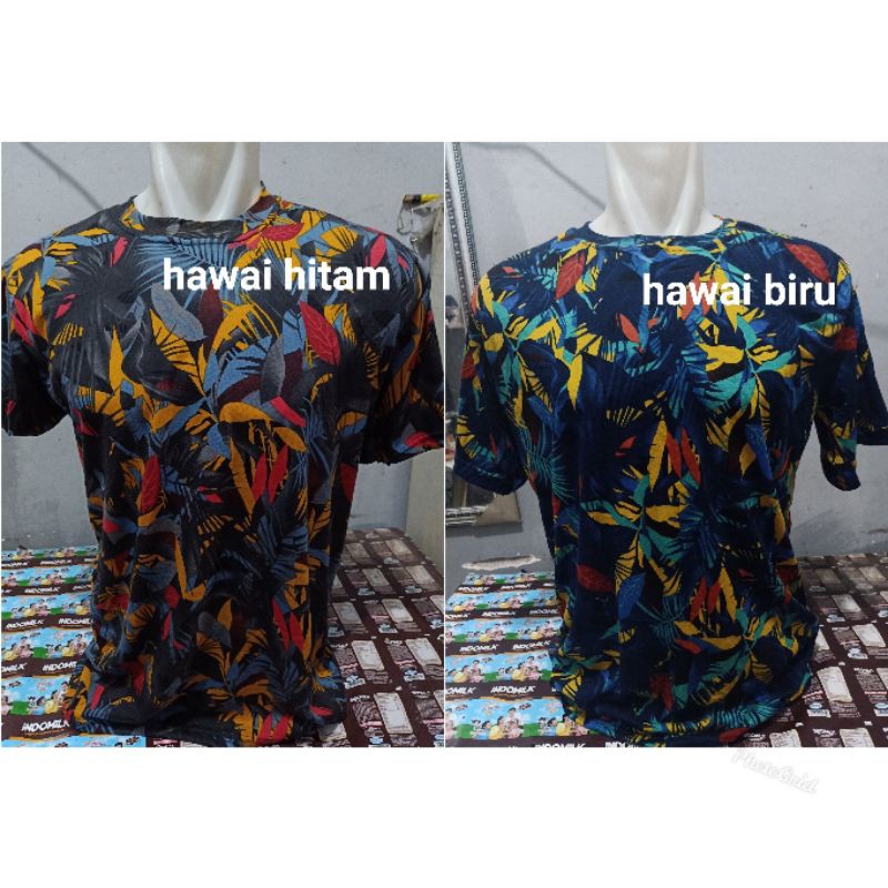 kaos oblong hawai size S-5XL