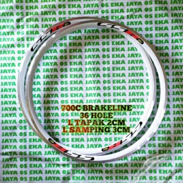 Rims 700c Brakeline Sepasang - Velg 700c - Velg fixie - Velg Rodbike Balap Hybrid