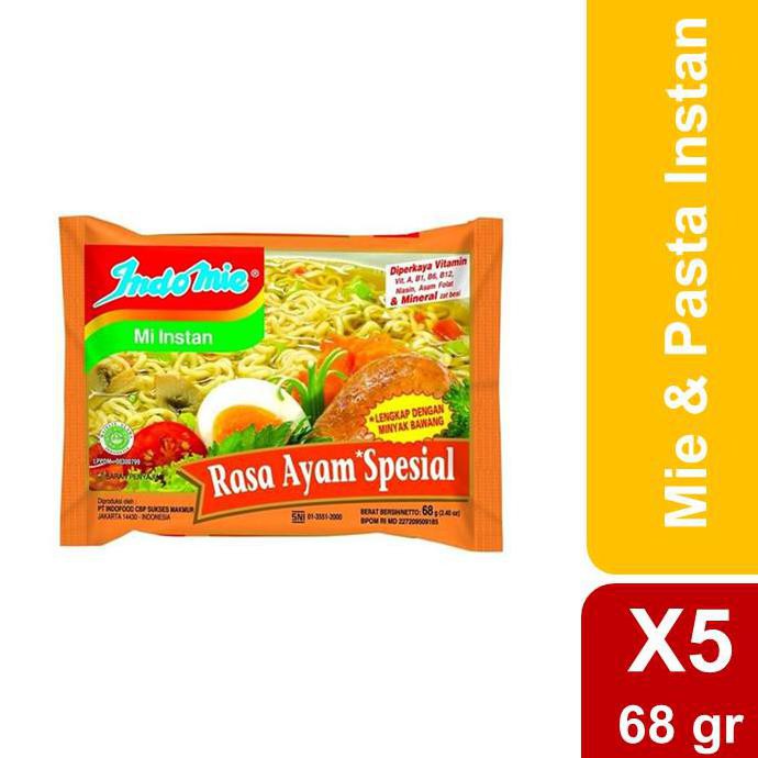 

Pasti Ready Indomie Ayam Spesial 68G X5