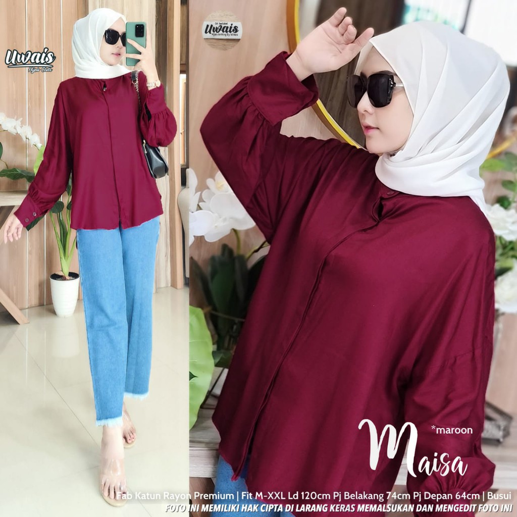 MAISA BLOUSE - blouse wanita / blouse kekinian / blouse cantik / simple blouse / blouse polos