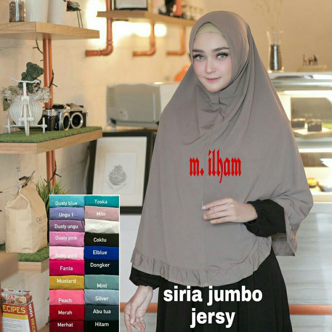 Dijual Jilbab Instan Siria Jumbo Original M.Ilham - Syari Instan Non Pad Terlaris