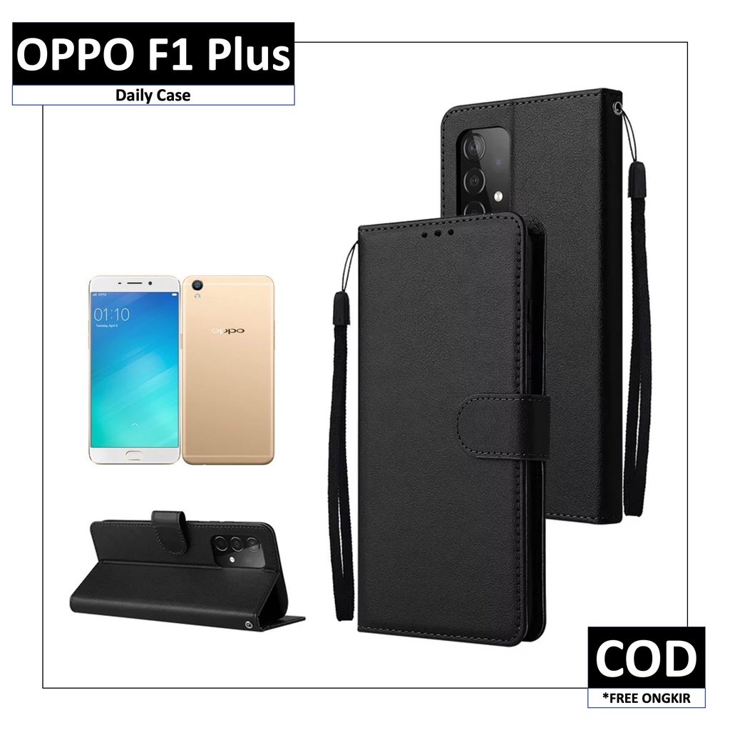 Case OPPO F1s | F1 PLUS Flip Leather Casing Cover Kesing Kulit HP