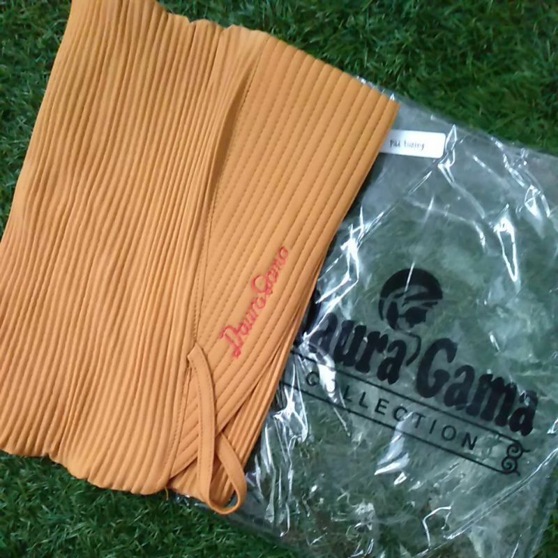Jilbab Instan Hijab Bergo Jersey Balerina Pad Tali Plisket Lidi FULL ori DauraGama-Kuning