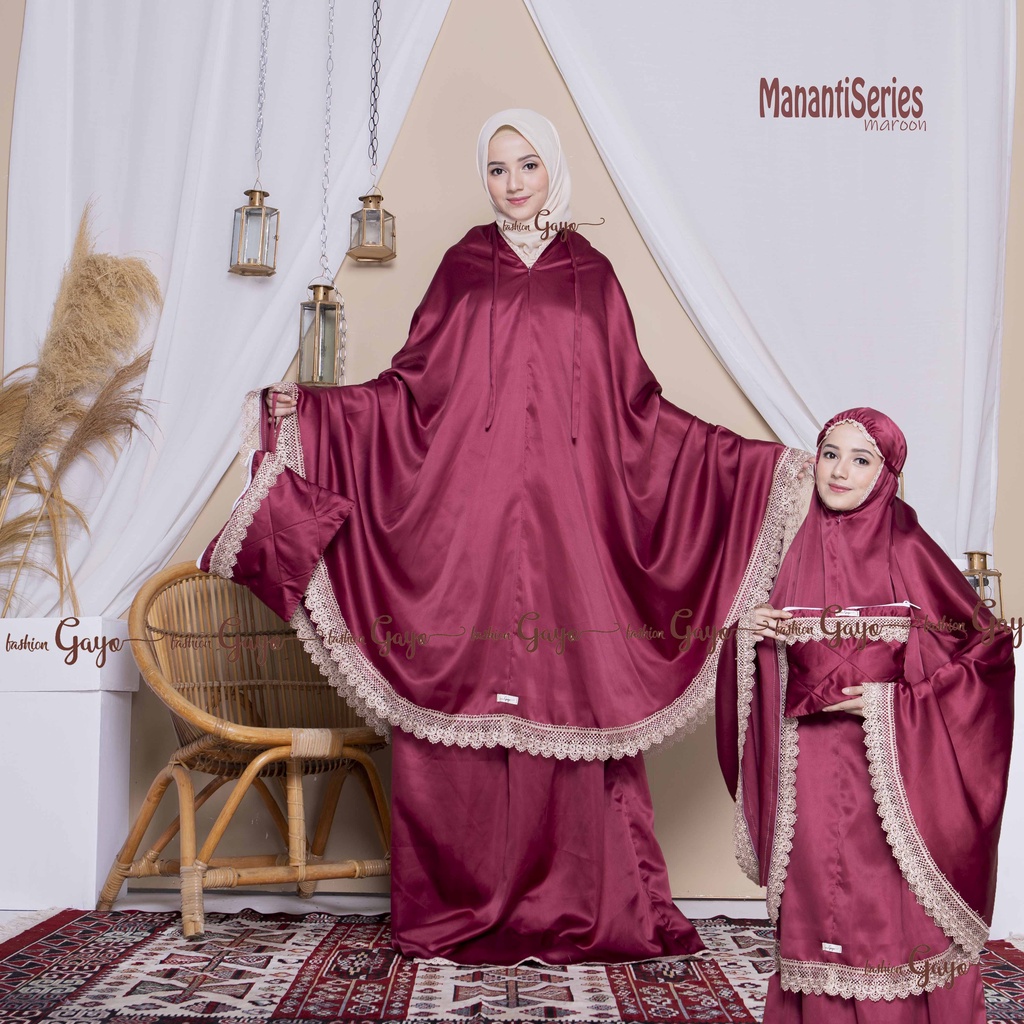 Mukena resleting dewasa 2in1 velvet  manantiseries