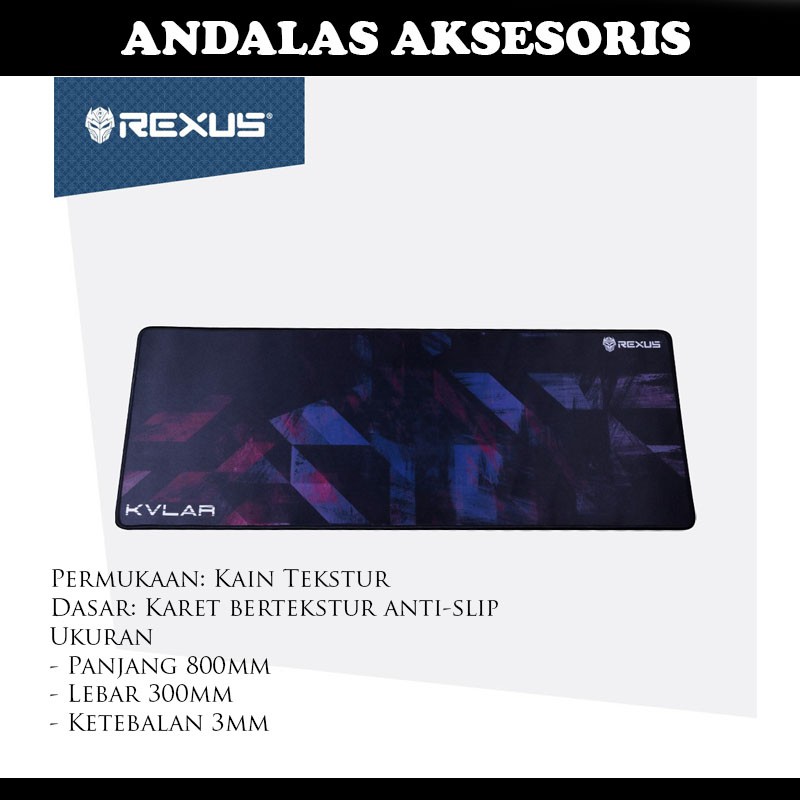 MOUSEPAD MOUSE LAMBARAN GAME GAMING REXUS Kvlar T10 panjang