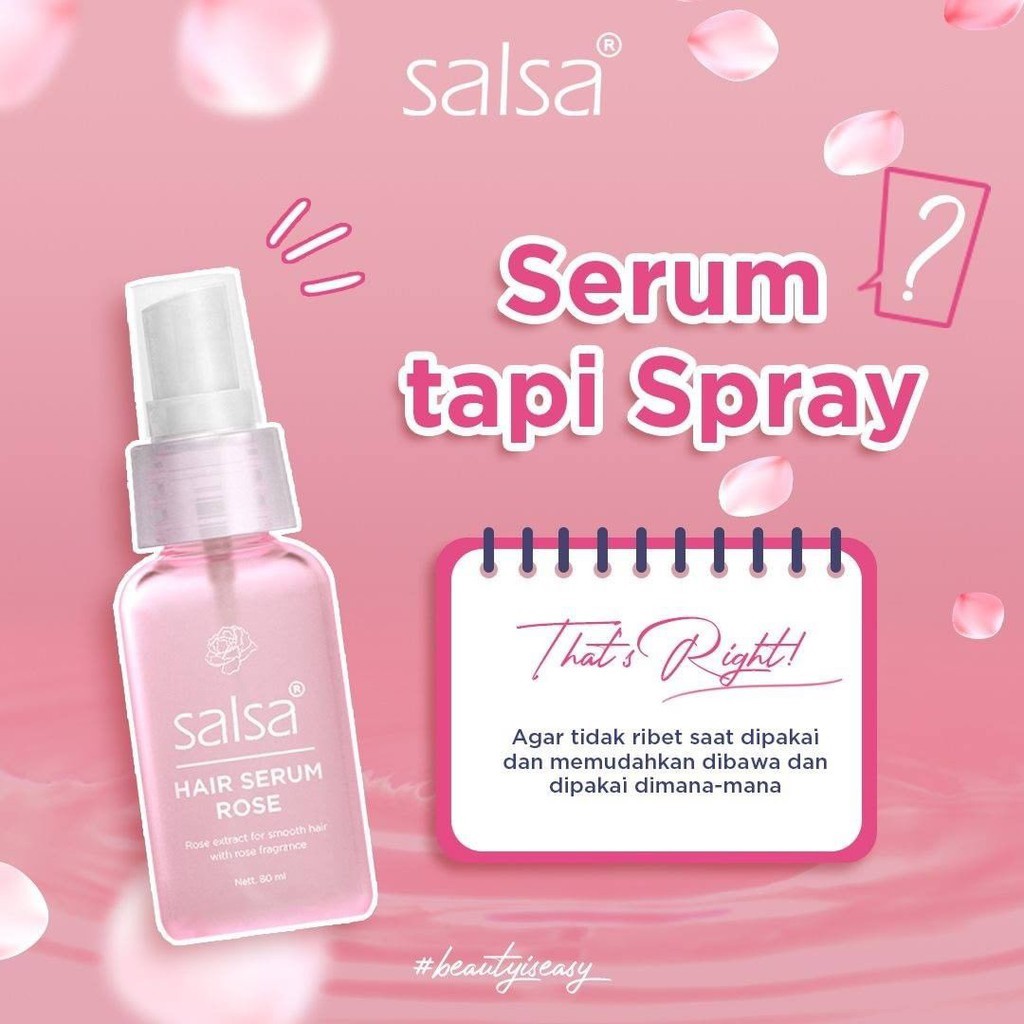 Salsa Hair Serum All Varian For All Hair Type 80ml ( Rose / Kerantin / Growth )