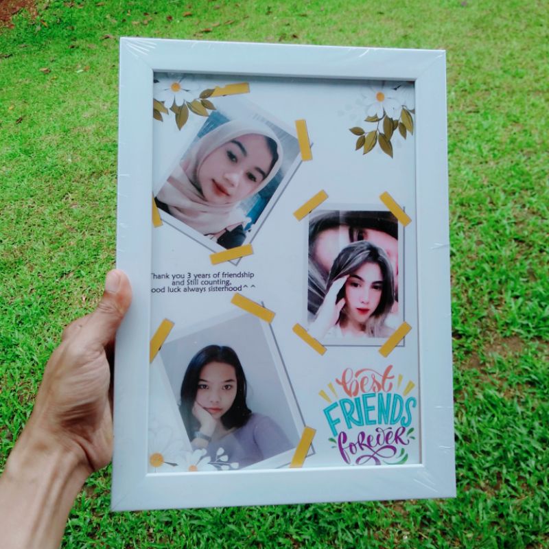 Wall decor photo custom ukuran/A4 (CETAK + BINGKAI FIGURA KACA)