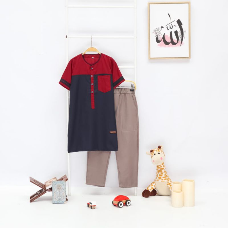 Koko Faiz by : B&amp;D || Kurta Anak &amp;Remaja Setelan Baju Kurta Anak Laki - Laki 6 -16 Tahun Bahan Katun Toyobo RoyalMix