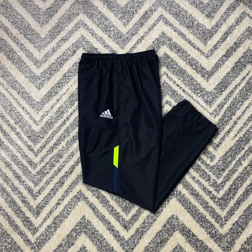 Celana Training Parasut Sport PRIA WANITA Bawahan Celana Panjang Olahraga Running Lari Cowok Cewek Laki Laki Dewasa Sepeda Senam Zumba Trening-C/P BLACK STABILO