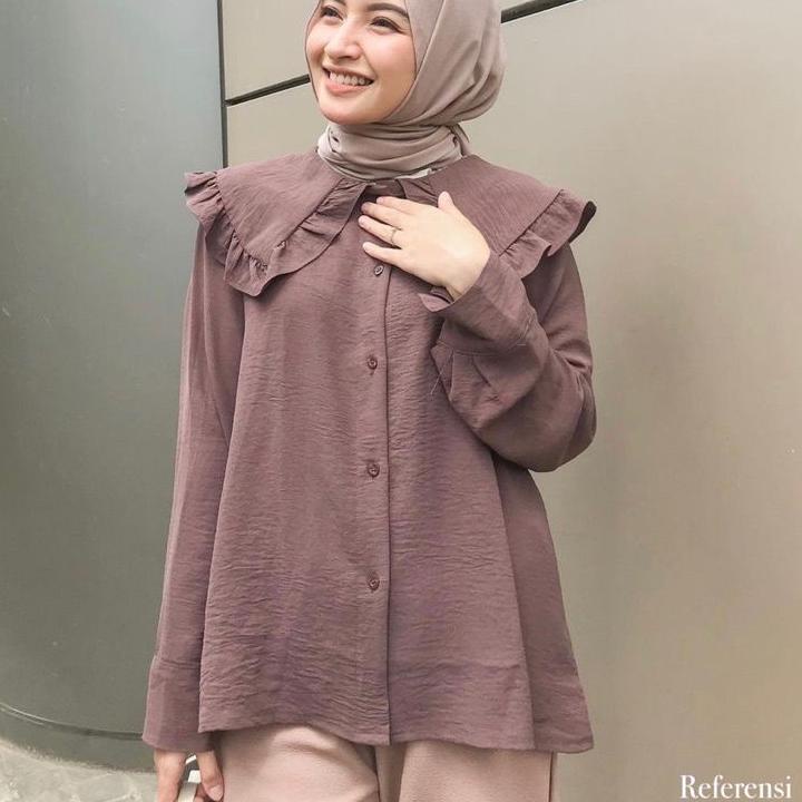 (LANGSUNG ORDER) DERA BLOES URAGIRI~BLOES BAHAN Crinkle URAGIRI